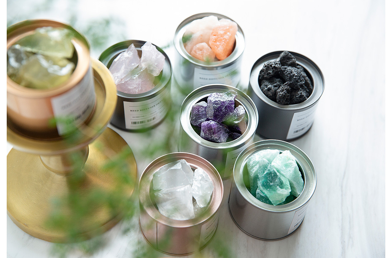 兩款無火香熏擴(kuò)香水晶石香氛擺件產(chǎn)品拍攝指南